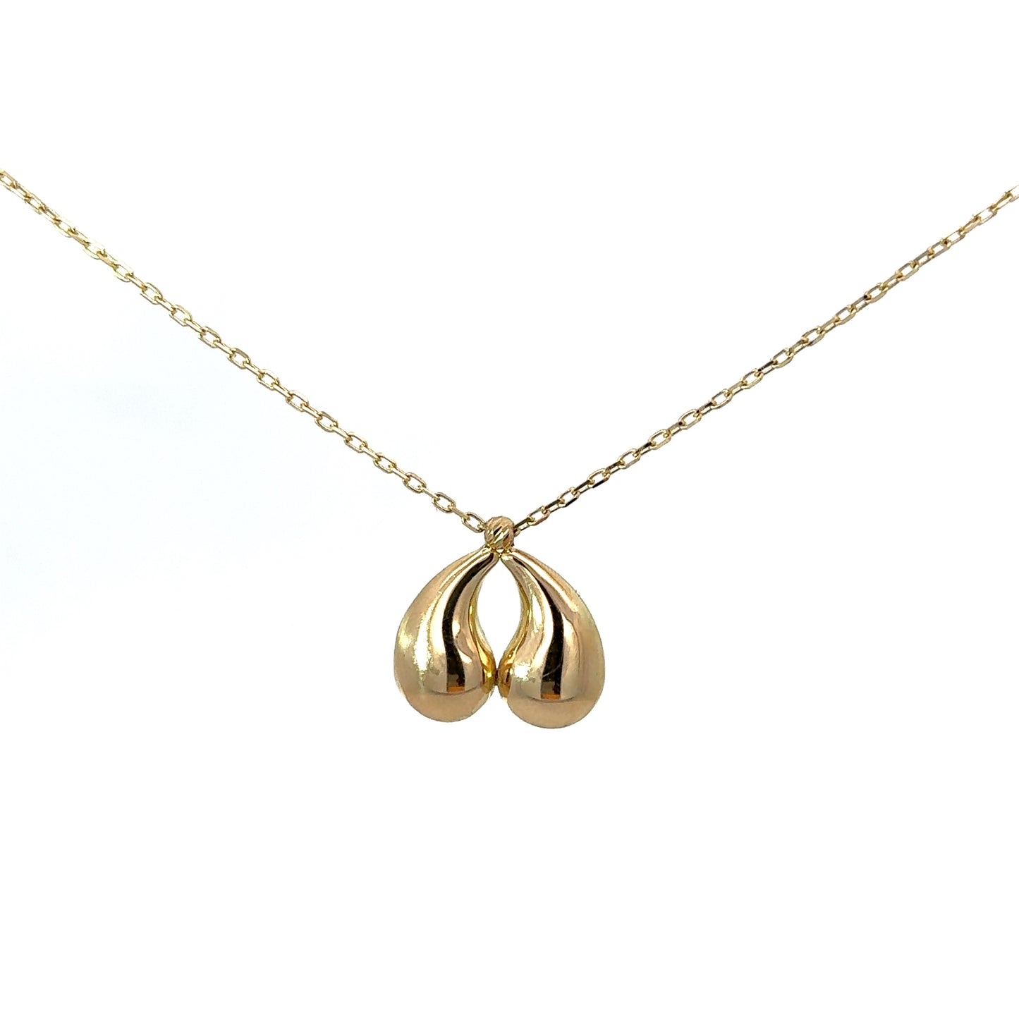 New 14K Drop Pendant & Chain (1.2MM). H.J™️