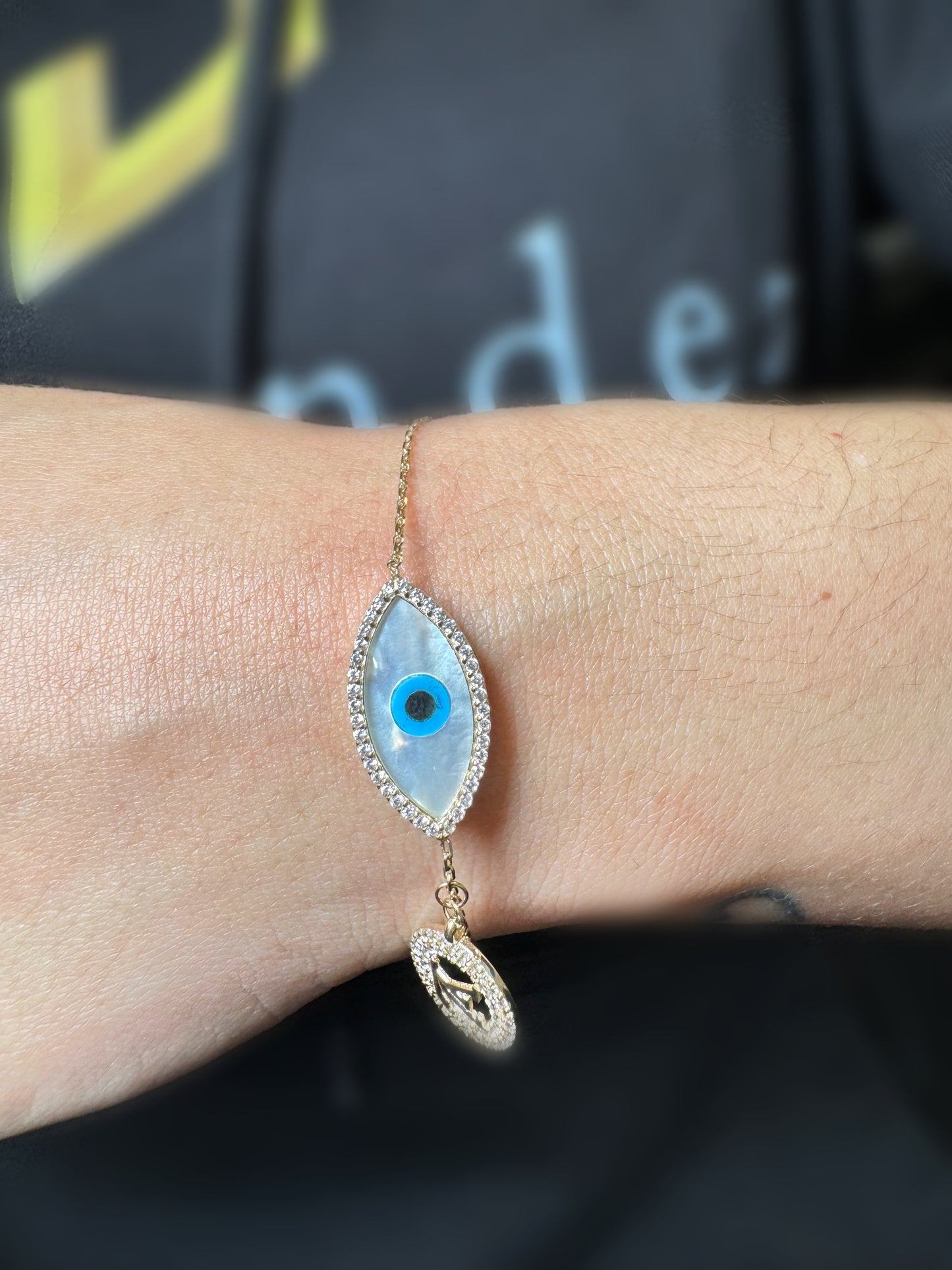 New 14K CZ Evil Eye Bracelet. H.J™️