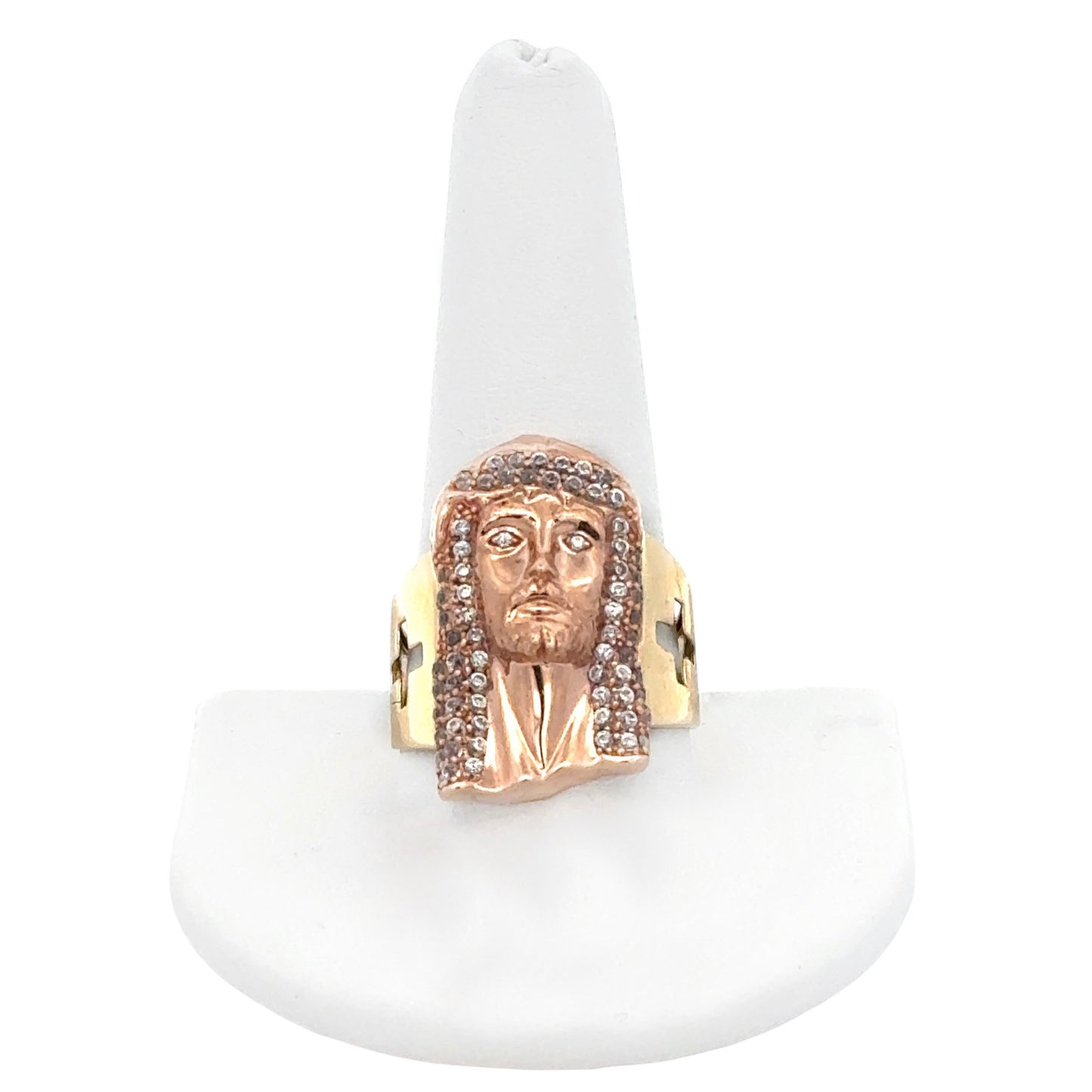 New 14K CZ Jesus Face Ring. H.J™️