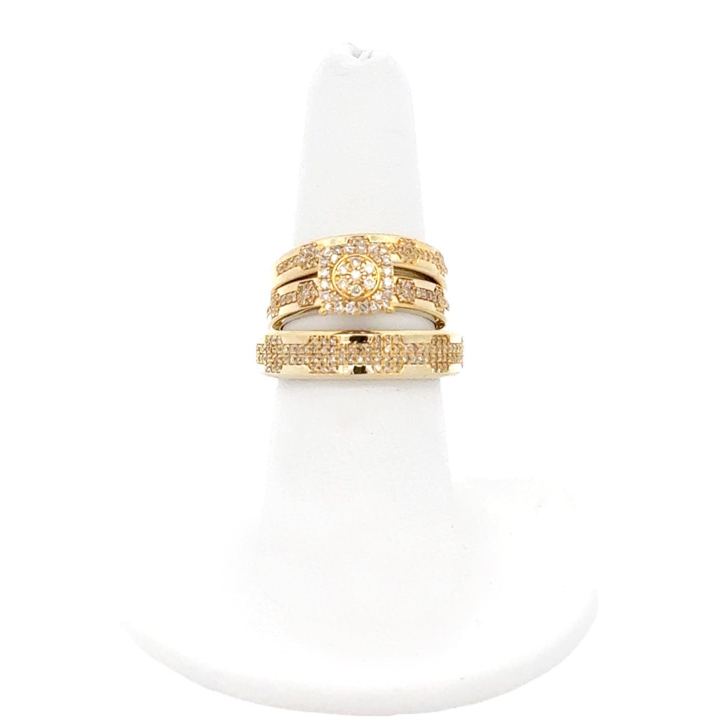 New 14K Diamond Wedding Trio Rings. H.J™️